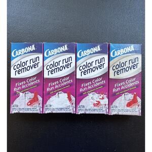 4 Pack Carbona COLOR RUN REMOVER Fixes Color Run Accidents Non-Bleach